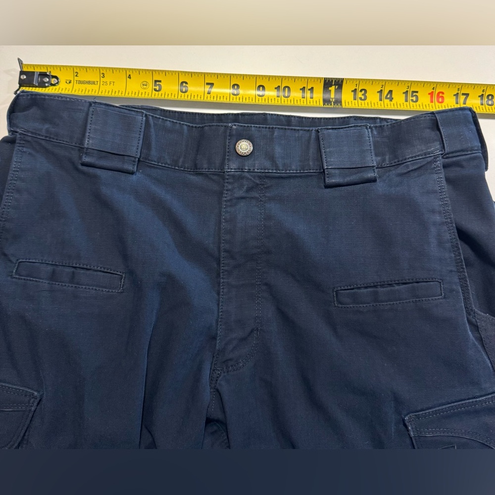 5.11 Tactical Men’s Pants Large 34/36 Blue Cargo Ripstop Reinforced Knee Butt - Picture 7 of 10